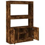 vidaXL Buffet haut chêne fumé 92x33x140 cm bois d'ingénierie