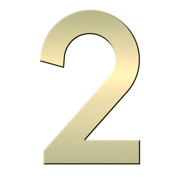 N° 2 en Laiton  adhésif puissant  50 mm x 2 mm