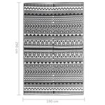 vidaXL Tapis d'extérieur Noir 190x290 cm PP