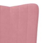 vidaXL Chaise de relaxation avec repose-pied Rose Velours