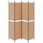vidaXL Paravent 4 panneaux Beige 200 x 220 cm Tissu