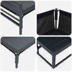 vidaXL Ensemble de canapé de jardin 14 Pièces Anthracite Acier