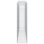 vidaXL Paniers à gabions arqués 3 Pièces 400x50x200/220 cm Fer galvanisé