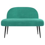 vidaXL Banc rembourré avec dossier Turquoise 110 x 60 x 76 cm Velours