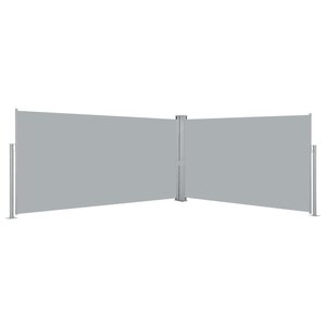 vidaXL Auvent latéral rétractable 160x600 cm Gris