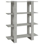 vidaXL Bibliothèque/Séparateur de pièce Gris béton 100x30x123 5 cm