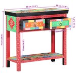 Table console vidaXL avec tiroirs Multicolore en bois composite
