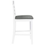 vidaXL Tabourets de bar avec coussins 2 Pièces blanc bois massif d'hévéa