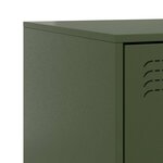 vidaXL Tables de chevet 2 Pièces vert olive 34 5x39x62 cm acier