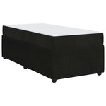 vidaXL Cadre de lit avec matelas Noir 80 x 200 cm tissu