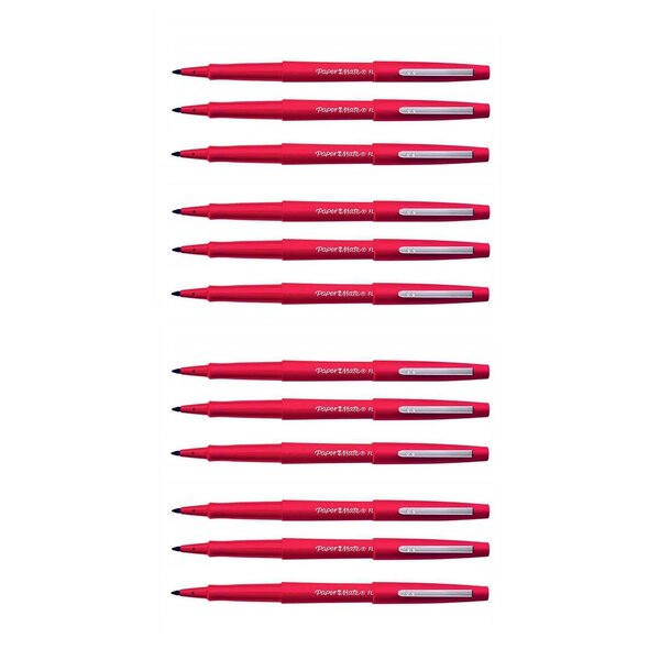 Stylo Feutre Flair Original Nylon Pointe Moyenne Rouge x 12 Paper Mate