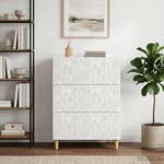 vidaXL Armoire à tiroirs Blanc 66 x 34 5 x 90 cm Bois d'ingénierie