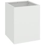 vidaXL Cache-pot de jardin Blanc 32 x 32 x 40 cm Acier laminé à froid
