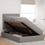 vidaXL Lit de Rangement Taupe 120 x 200 cm Cuir synthétique