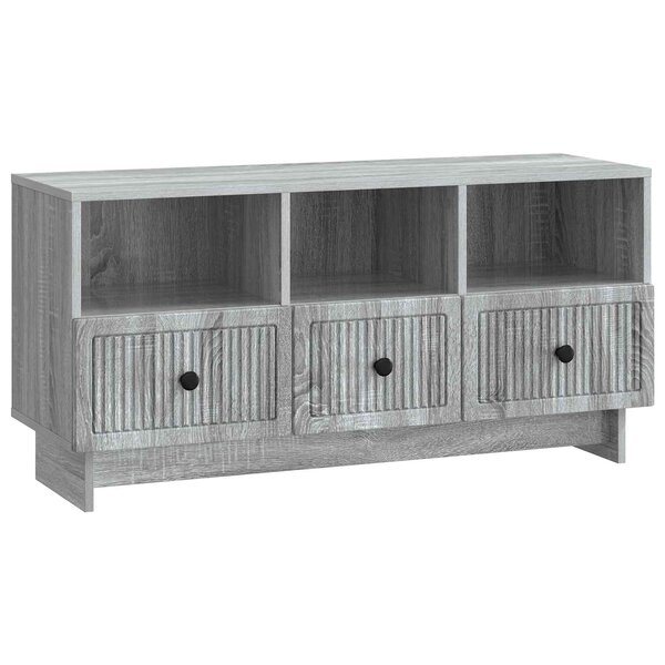 vidaXL Meuble TV Sonoma gris 102 x 34 5 x 50 cm Bois d'ingénierie