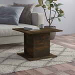 vidaXL Table basse chêne fumé 55 5x55 5x40 cm bois d'ingénierie