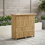 vidaXL Table de bar extérieure Naturel 115 x 55 x 105 cm Bambou