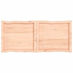 vidaXL Dessus de table bois massif non traité bordure assortie