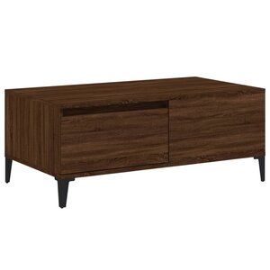 vidaXL Table basse Chêne marron 90x50x36 5 cm Bois d'ingénierie