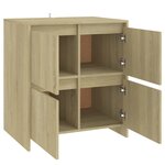 vidaXL Buffets 2 Pièces Chêne Sonoma 70x41x75 cm Bois d'ingénierie