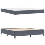 vidaXL Cadre de lit avec matelas Gris foncé 180 x 200 cm tissu