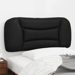 vidaXL Coussin de tête de lit noir 80 cm similicuir
