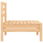 vidaXL Canapé à 2 places de jardin Bois de pin solide