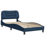 vidaXL Cadre de lit sans matelas Hvar bleu 80x200 cm tissu