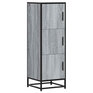 vidaXL Buffet haut sonoma gris 35 5x35x106 5 cm bois ingénierie métal