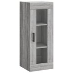 vidaXL Buffet haut Sonoma gris 34 5x34x180 cm Bois d'ingénierie