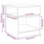 vidaXL Table d'appoint 2 Pièces Chêne artisanal 40 5 x 40 x 45 cm