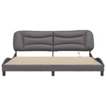 vidaXL Cadre de lit avec LED sans matelas gris 200x200 cm