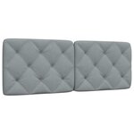 vidaXL Coussin de tête de lit gris clair 140 cm tissu