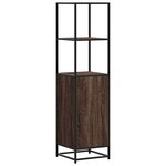 vidaXL Buffet haut chêne marron 35 5x35x139 cm bois d'ingénierie métal