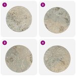 vidaXL Dessus de table Gris Ø50x2 5 cm Marbre