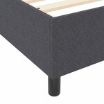 vidaXL Lit box spring avec matelas gris foncé  200 x 200 cm  en tissu à côtes.
