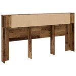 vidaXL Armoire de tête de lit vieux bois 200x18 5x102 5 cm