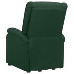 vidaXL Fauteuil de massage Vert foncé Tissu