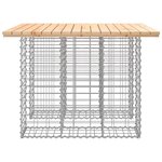 vidaXL Table de jardin Gabion Design 100x102x72 cm Bois massif Pin