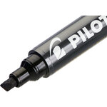 Pilot SCA-400 Stylo-Feutre Flow Pack - Pointe de Burin - Noir - 4 pièces