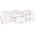 vidaXL Meuble TV noir 105x33x46 cm bois d'ingénierie