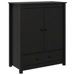 vidaXL Buffet Noir 83x41 5x100 cm Bois massif de pin