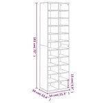 vidaXL Armoire à chaussures chêne sonoma 54x34x183cm bois d'ingénierie