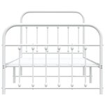 vidaXL Cadre de lit métal sans matelas et pied de lit blanc 100x190 cm