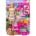 BARBIE Barbie promene ses chiots