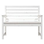 vidaXL Banc de jardin blanc 109x48x91 5 cm bois massif de pin