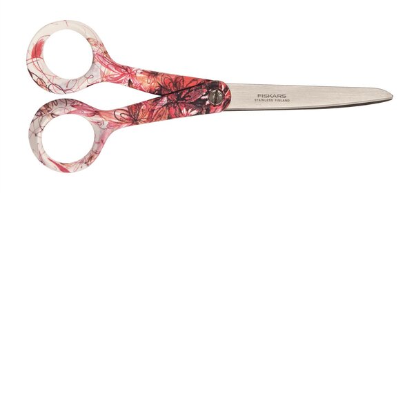 Ciseaux 'Inspiration Gloria' droitiers & gauchers 17 cm coloris rouge & blanc FISKARS