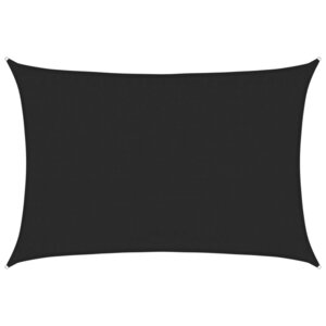 vidaXL Voile d'ombrage 160 g/m² Noir 3 5x4 5 m PEHD