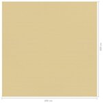 vidaXL Tapis de tente 400x400 cm Beige