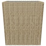 vidaXL Ensemble de bistro 3 Pièces Résine tressée et verre trempé Beige